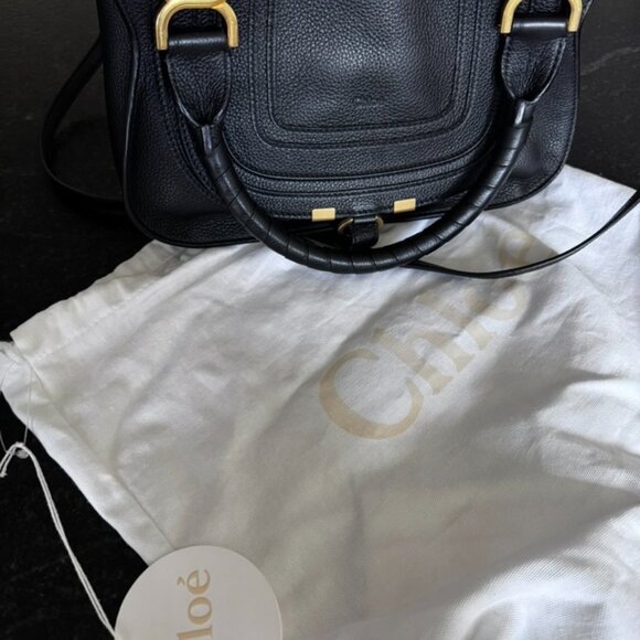 Chloe "Marcie" satchel bag in shiny calfskin leather - Picture 8 of 8